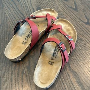 Birkenstock Red Sandals Size 11